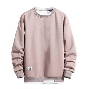 RomWe NWT Woman's Khaki Crew Neck White Trim Sweatshirt